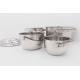 15,18,21,24,27cm 5pcs  Kitchen tools travel camping outfit cooking sets stainless steel basin lid soup cooking pot