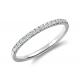 Dainty 1.3mm 9k Silver Ring 925 Silver Material With 0.16Carat Moissanite