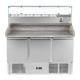 Prep Tables Stainless Steel Countertop Salad Display Pizza Table Prep Table Refrigerator Freezer Saladette