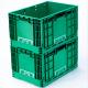 Folding Container Blue Stackable Parts Storage Bin Portable Parts Bin Storage Case Spare