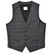 Business Mens Fashion Vest Office Worker Dark Grey Check Color Customers Option