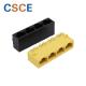 Female Socket RJ45 Multi Port 8 Pin 8 Contacts Black / Yellow Color For Ethernet Switch