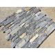 Blue Quartzite Natural Stacked Stone Wall Cladding Back With Cement