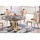 8 persons round marble table with Lazy Susan hotel dining room furniture