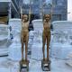 Brass Bronze Ballet Girl Water Fountain Sculpture Dancing Fountain Life Size Metal Garden Statues Pop Art Outdoor