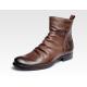 Round Toe Mens Ankle Boots Genunine Leather Casual Mens Elevator Boots