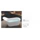 White Acrylic Sanitary Bathtub Adult 60 Inch Freestanding Tub