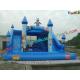 Forzen Inflatable Combo Moonwalk , Bouncer Pool Slide 10L x 8W x 5.2H Meter