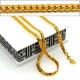 New Trendy Men Jewelry 18K Real Gold Plated Snake Chain Necklace Bracelet Jewelry set