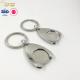 Shopping Trolley Coin Keychain Carabiner Metal Zinc Alloy Coin Holder For Gift