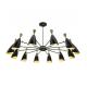 Modern Art Deco Chandelier 12 LED Pendant Lamp Aluminum Materials