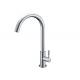 Kitchen Single Handle Sink Faucets Brass Chrome Plated Deck Mounted