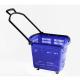 395MM 45L Grocery Handheld Shopping Baskets With Handles Roller Container