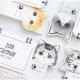 Cute Cat Desk Wall Calendar 100 X 140mm Wire Bound For Giveaway / Promotion