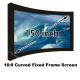 Perfect View Angle 3D Projection Screen 150 Inch Arc Fixed Frame Projector Screens 16:9