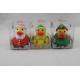 Merry Christmas Duck With Led Light Inside , Funny Plastic Ducks Flashing Color Changing