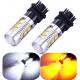3157 3057 3357 4157 LED Brake Turn Signal Lights  Amber Switchback 22 SMD with Projector