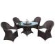 5 pieces rattan wicker dining set outdoor furniture garden wicker rotated dining table & chair furniture---8311