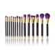 Purple Hair 15pcs Makeup Brush Gift Set Badger Hair Shaving Brush