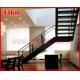 Double Steel Plate Staircase VK29S Stainless Steel, Power Coated,，Wooden ，Beech Tread , Carbon Steel Stringer,