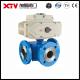 Floating Structure 3 Way Ball Valve With F304 Stem Material And Electric Actuator