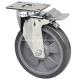130kg Maximum Load Customized Request PU Caster 6 Plate Brake for Edl Chrome 5726-77