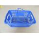 30L Volumes Hand Held Shopping Baskets 50 X 35 X 25.5cm Size Blue Color