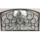 New Design Wrought Iron Glass door inserts  Of 10*10 MM Black Steel Bar,1Thickness For Doors