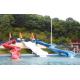 children park equipment small rainbow spiral slide for family play