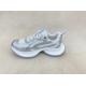 Women white comfort sport shoes with mesh upper breathable and anti slip