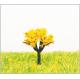 1.8cm City planning Layout  Deep Yellow Plastic Miniature Model Trees In Hand Made