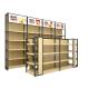 Warehouse Pallet Storage Racks Double Side Wood Gondola Shelving Retail Store Display