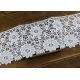 Wide Flower Pattern White Guipure Lace Trim For Fashion Dress OEM / ODM