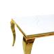 Metal Golden Luxury Modern Dining Table Set Elegant Multi Function