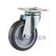Top Plate Swivel Institutional Casters 4 Inch Non Marking Rubber Wheels