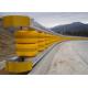 PVC Yellow Road Rolling Barrier With Galvanized Beam