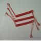Plastic safe red spring coil tool lanyard with small key ring ends China cheap coil leash