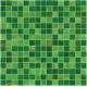 Spring green gold line glass mosaic mix pattern entrance backspalsh