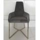 Polished brass metal base Modern design grey velvet fabric upholstery dining chair,desk chair