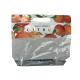 Customized Food Packaging Stand Up zipper bag for fruit with punch hole