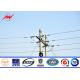 Electrical Transmission Towers 13m 2500dan Octagonal Single Circuit Electrical Utility Poles