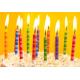 Scheme Color Streak Striped Birthday Candles , Beautiful Custom Birthday Candles