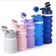 Travel Portable Squeeze Flexible Silicone Collapsible Water Bottle