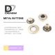 Anti-Brass Snap Buttons Flat Ring 4 Parts 17MM Lead Free Eco-Friendly