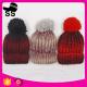 100%Acrylic 19*22+8cm 130g High Quality Best price of designer with pompom winter knitting hats
