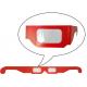 Anaglyphic Paper 3D Glasses , Disposable Red 3d Monitor Glasses 400*37mm Size