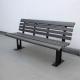 Street Patio Outdoor Recycled Plastic Benches With Sandblasting Powder Coating