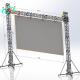 Ground Support System Video Flying Wall Truss For LED Screen Display Panel