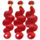 Red Color Body Wave Brazilian Hair Peruvian Virgin Human Hair 12 to 26 No Shedding