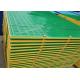 Yellow Frame Green Panel Perimeter Safety Screens 6/8mm Mesh For Scaffolding System